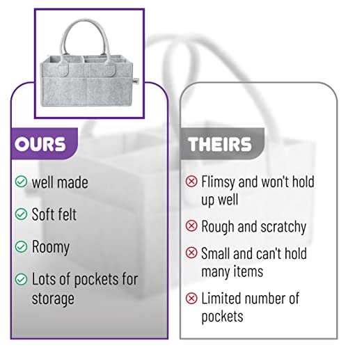 Mr. Pen- Baby Diaper Caddy Organizer, Gray, Medium - color: Gray, size: 1 Pack, Regular