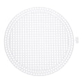 MECCANIXITY 10pcs 7" Plastic Mesh Canvas Sheet Round Needlepoint Blank Canvas for Embroidery Knit Crochet Acrylic Yarn Crafting, White