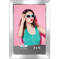Icona Bay 4x6 Picture Frame, Silver Solid Wood Scandinavian Style Frame for Photo, Pizzazz Collection - color: Silver, size: 4x6