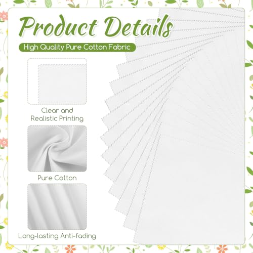 84 Pcs White Solid Precut Quilting Cotton Fabric Squares 8 x 8 Inch - color: White, size: 8″