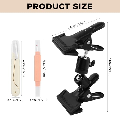 Portable Metal Embroidery Hoop Holder, 360° Rotatable Adjustable Embroidery Stand, Black Hands-Free Desktop Clip for Cross Stitch & Needlepoint, Compatible with Most Framework