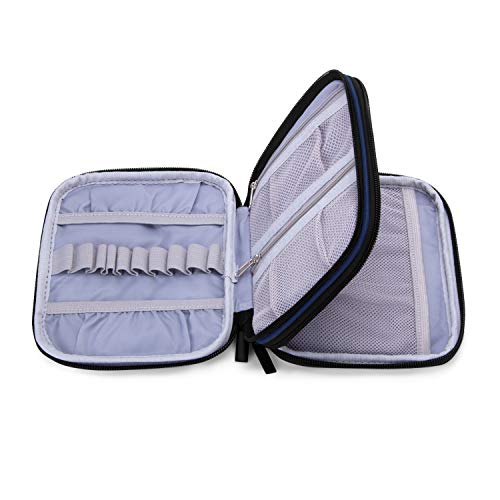 Damero Crochet Hook Case Organizer Empty, Medium, Blue Dots - color: Blue Dots, size: Medium (For Up to 6.5'' Needles)