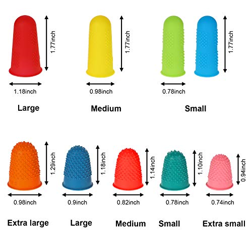 32 Pcs Rubber Finger Pads Tips, Silicone Hot Finger Protectors