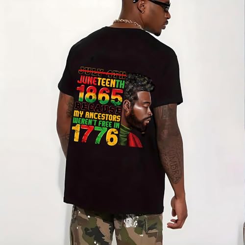 4 Packs Juneteenth Iron on Transfer Stickers Patches 1865 Black History Heat Transfer Vinyl Decals for Clothing Black Men Proud Lives Matter Design Washable Iron on Appliques for T-Shirt Pillow Bags - color: Juneteenth D
