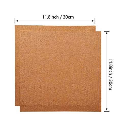Jtnohx Soft Brown Felt Sheets Flexible Felt Fabric for Crafts 12" 20Pcs - color: Brown