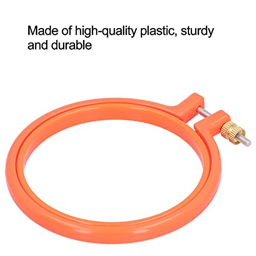 GLOGLOW 4in Cross Stitch Embroidery Circle, Plastic Embroidery Hoops - size: 4in