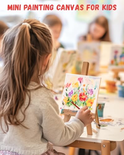 Simetufy 12 Pack 8x8 Inch Painting Canvas Panels Square Boards for Painting - size: 8"x8"
