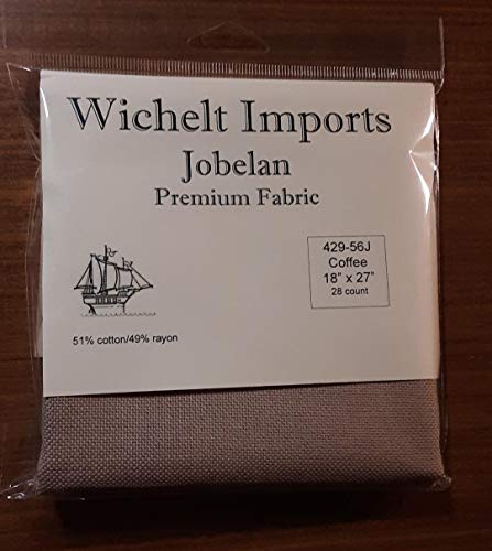 Wichelt Imports Premium Jobelan Fabric for Cross Stitch 18" x 27" Coffee Brown