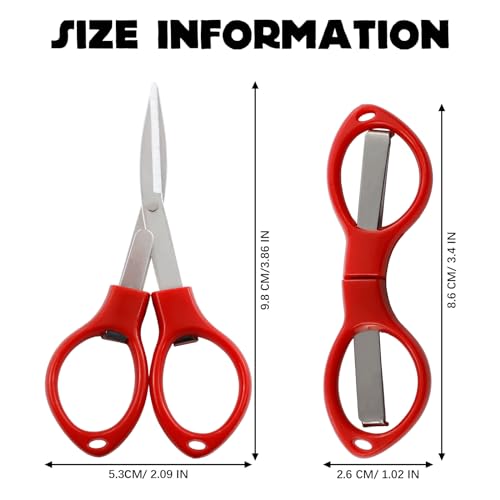 20Pcs Folding Scissors, Mini Stainless Steel Portable Craft Shears