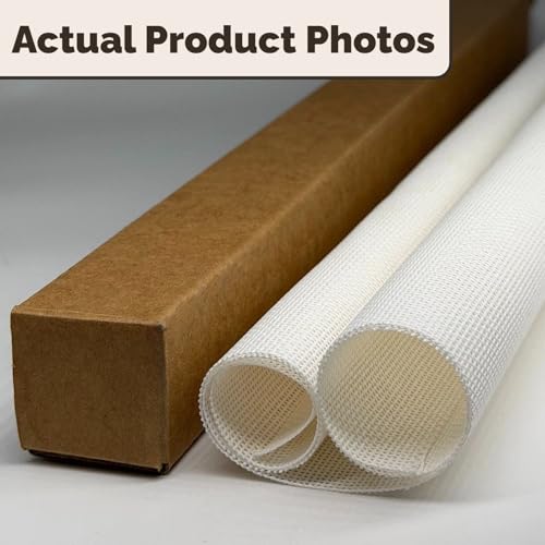 Needlepoint Blank Canvas 13 Mesh 19"x17" White, Rolled Crease-Free