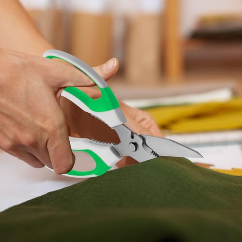 BoFuYuan Utility Scissors All Purpose heavy duty 8-Inch Green - color: Green