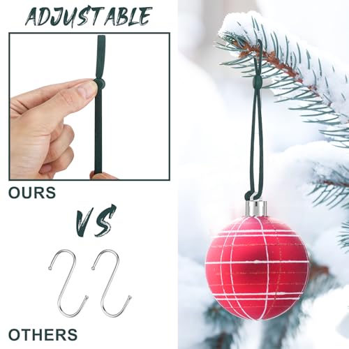 Daifunli 36 Pcs Christmas Adjustable Decoration Hooks, Green - color: Green