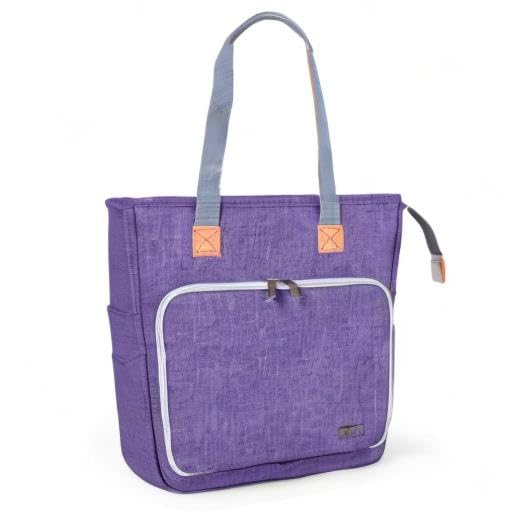 LUXJA Knitting Yarn Storage Tote Bag, Purple - color: Purple, size: Medium