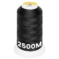 New brothread Metallic Embroidery Machine Thread - Black M-021 - color: 2500M Single Spool Black-M021
