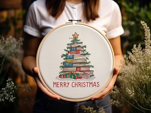 HKLIOPU Embroidery Set for Beginners Art Crafts Easy Sewing Includes Embroidery Clothes with Pattern, Hoop, Instruction Manual, Color Stitch Set,All Inclusive Starter Set,Unique DIY Gift - color: LCX004