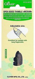 Clover Metal Open-Sided Thimble, Medium - style: Top