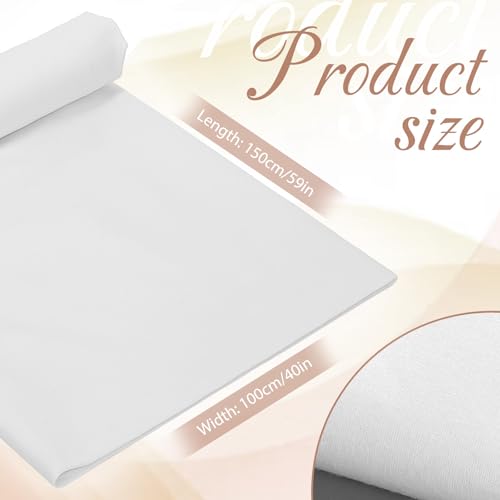 1 Yard White Cotton Fabric, Cotton Fabric by The Yard 59 inch Wide Quilting Cloth for Embroidery DIY Sewing Apparel Cloth