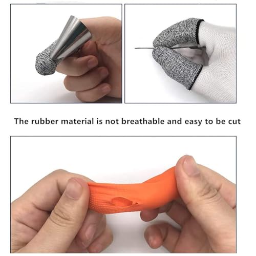 Elfzone 100PCS Finger Cots Cut Resistant Protector,Finger Covers for Cuts - size: 100pcs