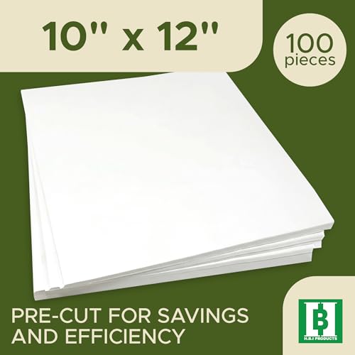HBI Cut Away Embroidery Stabilizer Sheets, 10 x 12 in, 100 Pack - size: 10"x12" 100 Pcs 5x7 Hoops