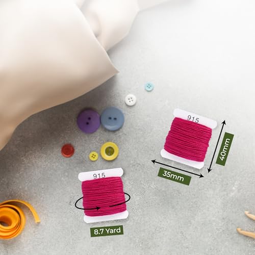 Embroidery Floss Kit and Refills - Cotton Threads - DMC Color Coding for Cross Stitch, String Crafts, Friendship Bracelets - color: 915 Dark Magenta