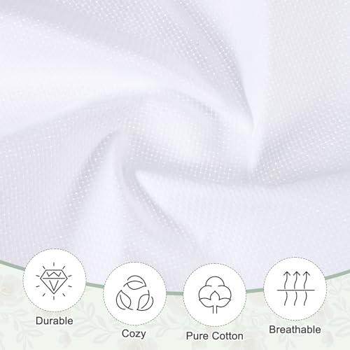 PATIKIL 14 Count Cross Stitch Cloth 19"x28", Embroidery Cotton Fabric DIY Cross Stitch for Handmade Needlework Art Crafts Machine Embroidery, White - color: White, size: 19"x28"