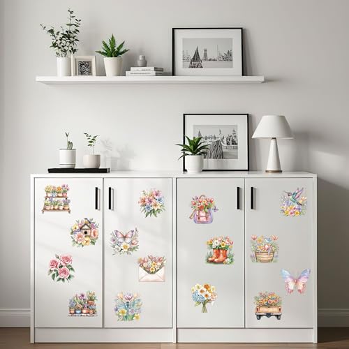 30 Pcs Spring Rub-On Transfers for Furniture & Crafts - style: Spring Garden