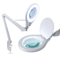 Neatfi Elite Super LED Magnifying Lamp with Clamp – 6” Glass Lens, 2.25X/4X Bifocal, 6500K Daylight | Glare-Free, Nonpolar Dimming | Reading, Crafting & Precision Work (6 Inch Lens, White) - color: White, size: 6 Inch Lens