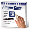 Evridwear 20PCS Cotton Finger Cots for Eczema, Cracked Skin, Calluses - size: 20 Count (Pack of 1)
