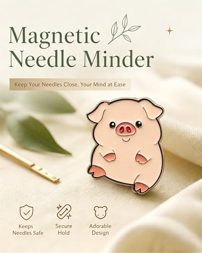 HENYANMHXH Needle Minder Magnet, Cute Magnetic Needle Holder, Piglet - color: Piglet