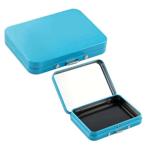 2Pcs Magnetic Needle Holder Case, Built-in Magnet Storage Box for Sewing Craft Knitting Embroidery Organizers, Secures Needles Pins Needlepoint Scissors Under 3.2inch/8.1cm(Blue) - color: Blue