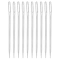 uxcell 60 Pcs Large Eye Sewing Needles, 2.09 Inch 1.6mm High Carbon Iron Embroidery Thread Needle Sewing Big Eye Needle Knitting Needles for Hand Sewing Art Crafts, Silver - size: 53mm, 1.6mm