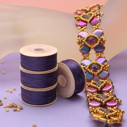 The Beadsmith Nymo Thread, Made of Nylon - size: Size D, 64 Yards, style: Dark Purple