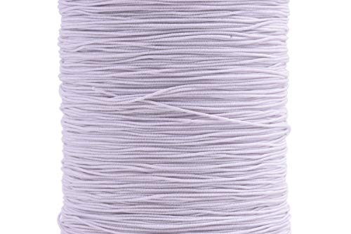 KONMAY Elastic Thread for Sewing Machine, 500 Meters 0.5mm White for Shirring, Smocking, Gathering, Stretchy Strings for Bracelets - color: White