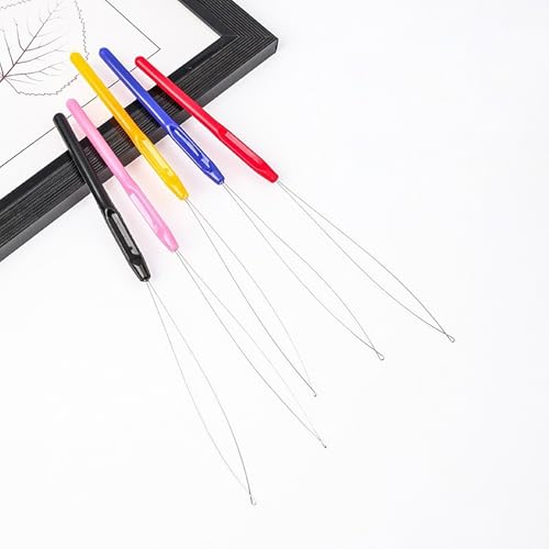 ZhXu Shuo 5 Color/Set Needle Threaders for Hand Sewing & Machine Threading – Plastic Threader Tool for Embroidery, Craft, Quilting, Knitting, DIY Art, Tufting Gun, Lead Wire – Special Crafting