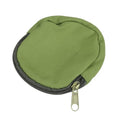 uxcell Mini Canvas Coin Purse Pouch, 3.9" Blank Round Mini Coin Wallet Small Change Purses Portable Organizer Bags with Zipper for Women Men Home DIY, Green - color: Green