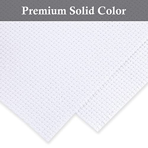 Aida Cloth Big Size 14 Count, White Cross Stitch Fabric, 39 inch by 60 inch - size: 14 count 39"x60"