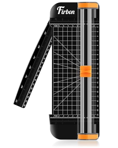 Firbon A5 Paper Cutter, Small Straight Paper Trimmer with Side Ruler - color: A5-black
