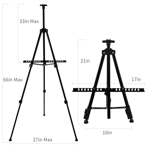 RRFTOK Black 2 Pack Adjustable Art Easel Stand for Painting and Sign - style: Modern