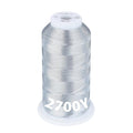 Simthread 2700 Yards Metallic Embroidery Machine Thread - Silver MS-020, 40wt High-Sheen King Spool, Smooth Running & Break Resistant for Commercial & Home Embroidery Machines - color: Silver MS-020