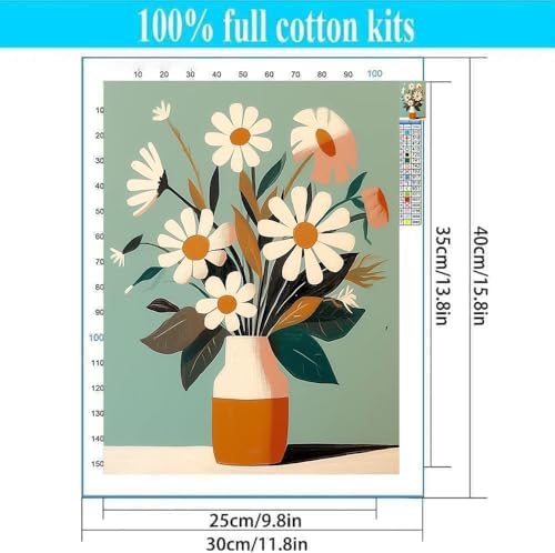 Lzyueyuan Flowers Stamped Cross Stitch Kits for Adults Beginner,Cross Stitch Ornament Kits Counted Embroidery Needlepoint Kits Home Decor 11.8X15.7inch - color: Cross Stitch-1029-6