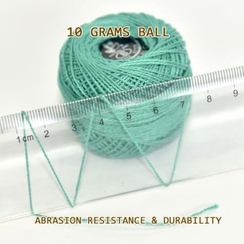Double Mercerized Egyptian Long Staple Cotton Pearl Thread Ball 10 Grams Rainbow Color 12 Colors per Box for Crochet Hardanger Kniting Hand Sewing,Warm Earth PastelPalette - color: Warm Earth Pastel Palette