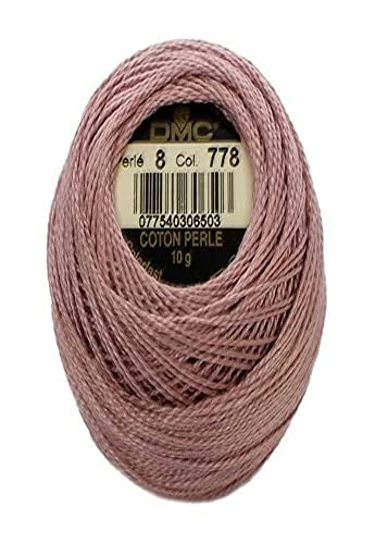 DMC 116 8-778 Pearl Cotton Thread Balls, Very Light Antique Mauve, Size 8