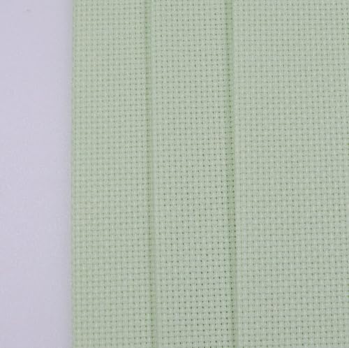 KCS 3 pc of 12" x 18"(30cmx45cm) Counted Cotton Aida Cloth Cross Stitch Fabric (Light Green,16CT) - color: Light Green, size: 16CT