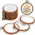 TSV 3in Small Round Embroidery Hoop 10 Pack-Mini Ring for Ornaments & Gifts