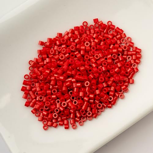 John Bead 25g Cylin Beads Opaque Red 11/0 Glass Cylindrical Seed Beads for Jewelry Bracelets Necklaces Earrings Making Embroidery - color: Red