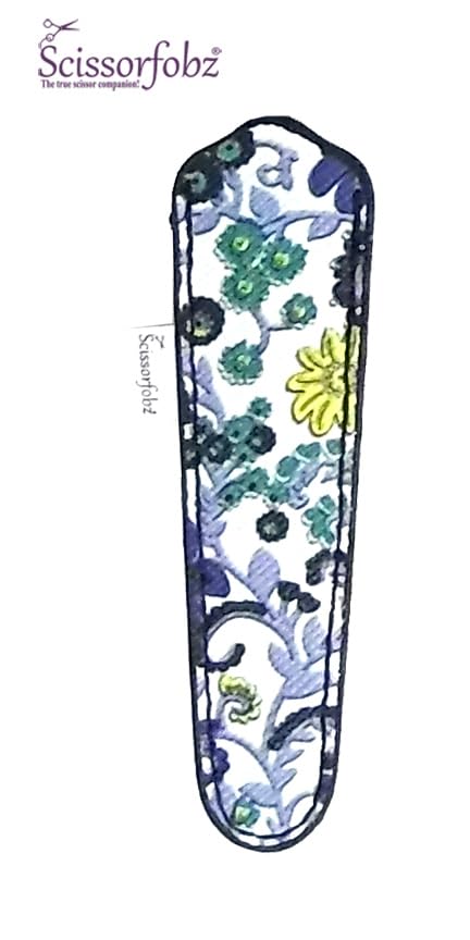 Designer Scissors Sheaths Shears Protective Covers-For Small Embroidery Scissors - Blue Victorian Floral Garden Design-#SS-304 - color: Blue Victorian Floral Garden, size: Single Small Size