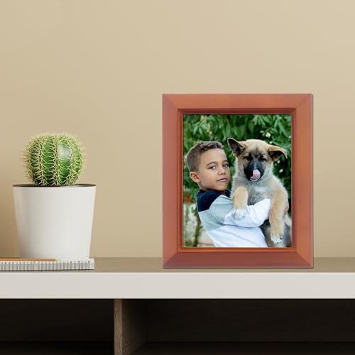 Lawrence Frames Estero Collection, Chestnut Wood Picture Frame, 4x5 - color: Chestnut, size: 4x5