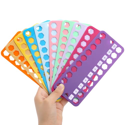 LOKUNN 10 Pcs Embroidery Floss Organizer, Cross Stitch Thread Holder - color: 10 Colors
