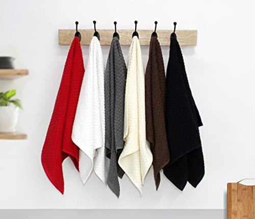 COTTON CRAFT Amazing Kitchen Towel - 12 Pack 100% Cotton Waffle Terry Towel - color: Red, size: 12 Pack