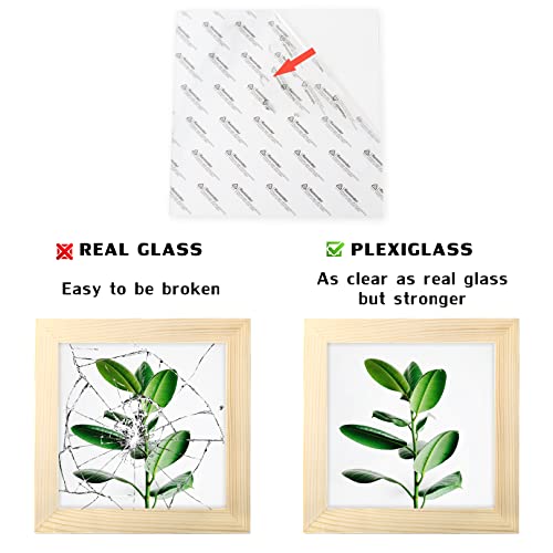 WUTL 4x4 Picture Frames Solid Wood Square Photo Frame Grain 6 Pack - color: Grain, size: 4x4